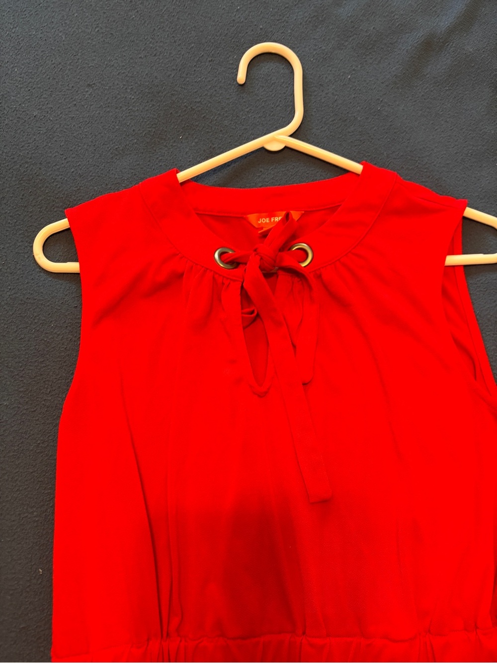 Joe Fresh Vibrant Red Sleeveless Tie-Neck Camisole